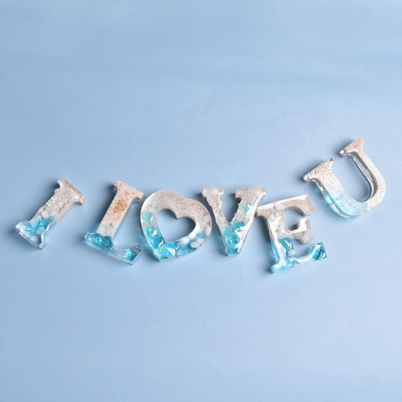 Crystal Epoxy Silicone Molds: 26 English Letters for Creative DIY Ornaments and Decorations