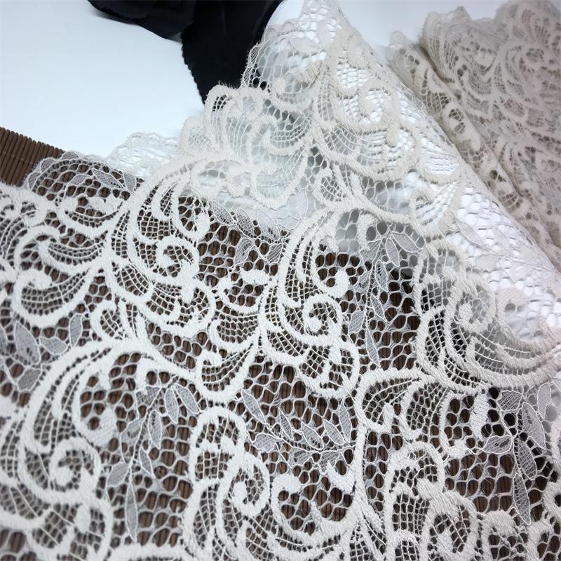 21.5cm Wide Elastic Lace, Hollow Stretch Spandex Lace Fabric for Lingerie, Bra, Underwear, Garment, Sewing & Crafting