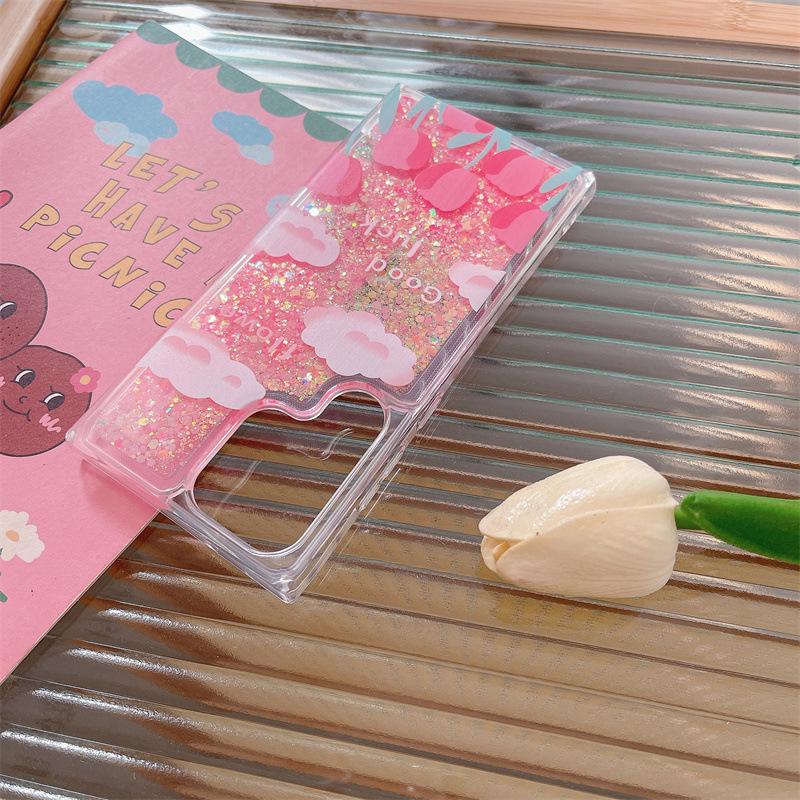 Luminous Flowing Sand Glitter Phone Case for Samsung S25 Ultra/S24/S23+/A36/A16/A34/A53.