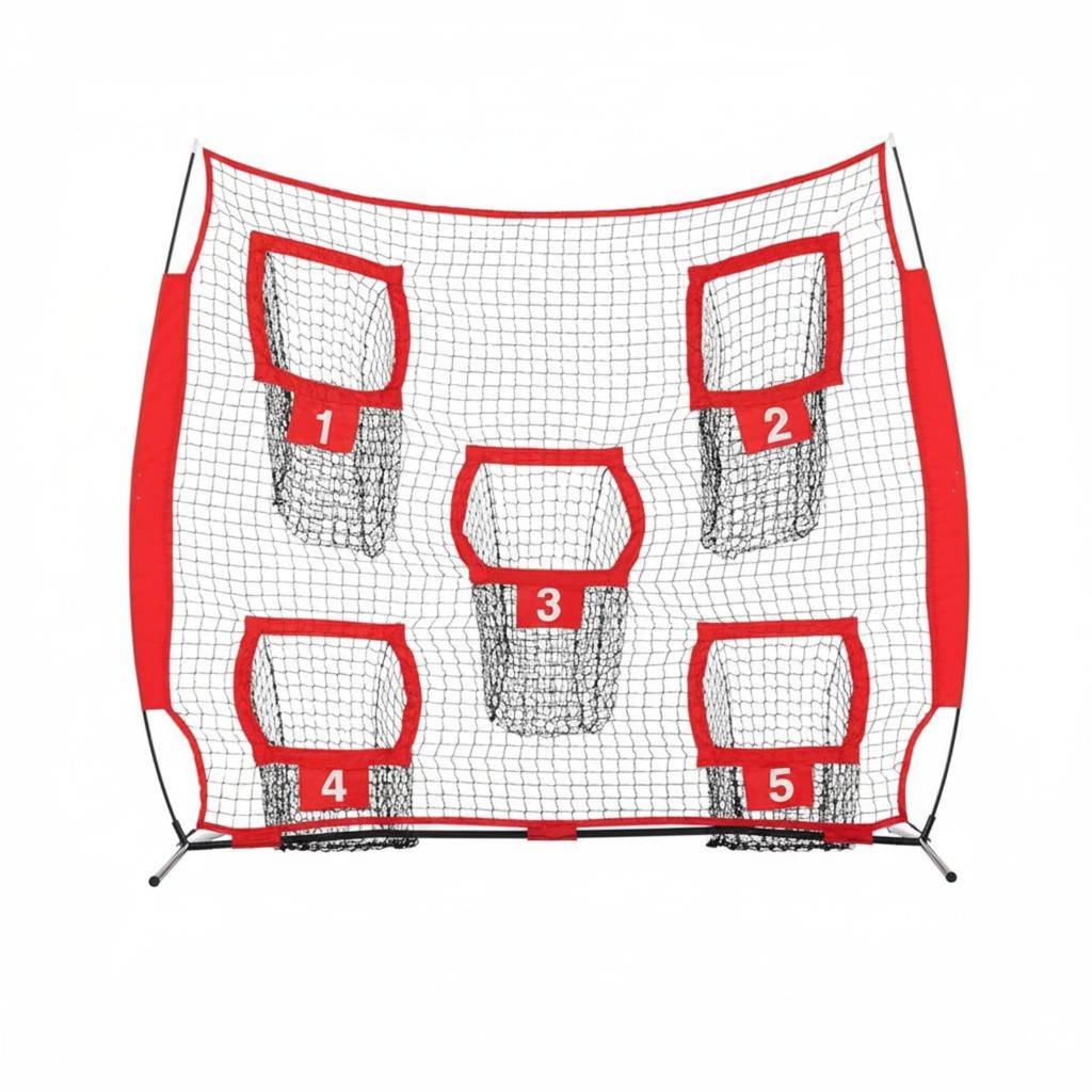 Quick Assembly Sports Training Net Five Target Layout for Baseball Softball