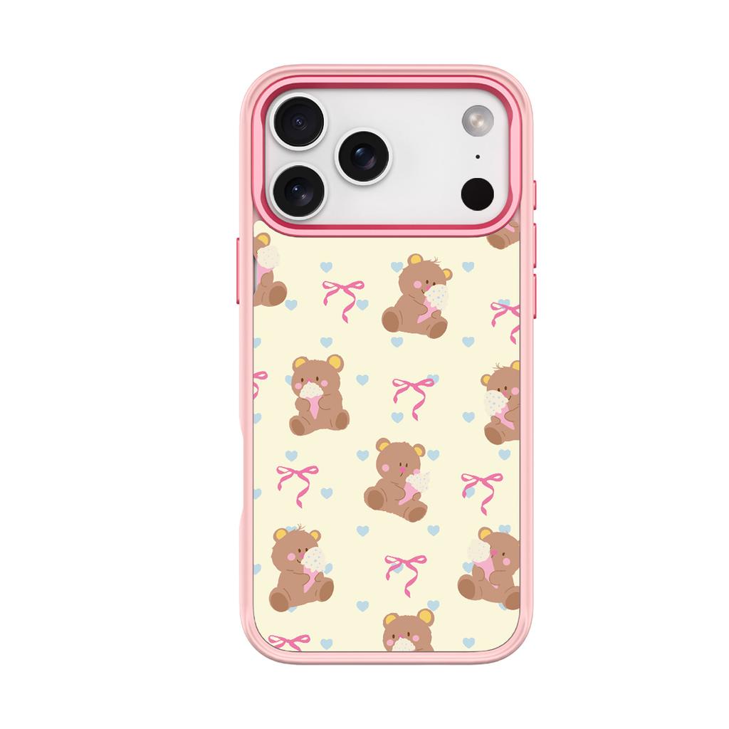 Applicable To Apple 17 Mobile Phone Case, Advanced Sense 16 Replaceable Back Plate 15promax Magnetic Mobile Phone Case, Blue Love Bear.