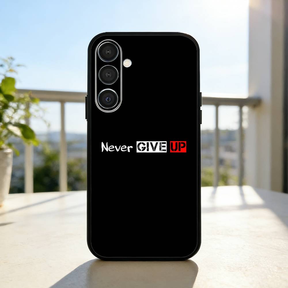 M-Motivate yourself to never give up  Phone Case For Samsung  A73,72,71,53,52,51,22,91,80, Soft Black Cover
