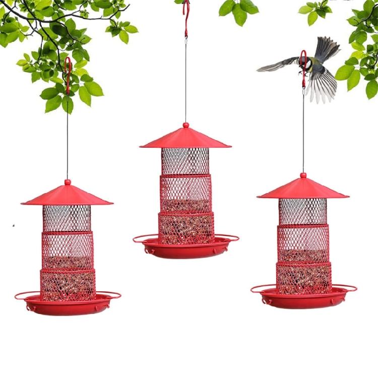 Garden Yard Birds Feeder Squirrels-proof Hanging Birdhouse for Outside Garden