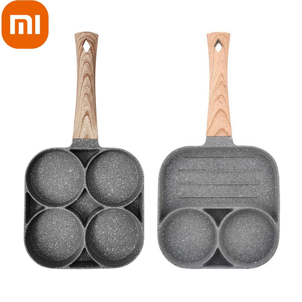 

Xiaomi Сковорода с 4 отверстиями, яйцо, омлет, блины, кулинария, антипригарная квадратная сковорода, горшок, кухня