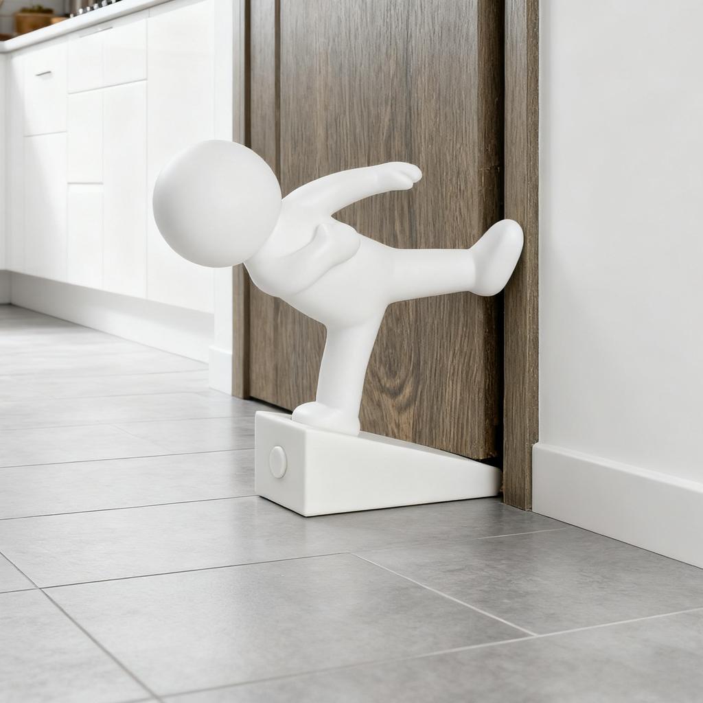 Schwerlast-Türstopper, Kung-Fu-Figuren-Design, Rutschfester Bodenschutz, Einfache Installation, Haustiersicherer Türschutz, Kratz-