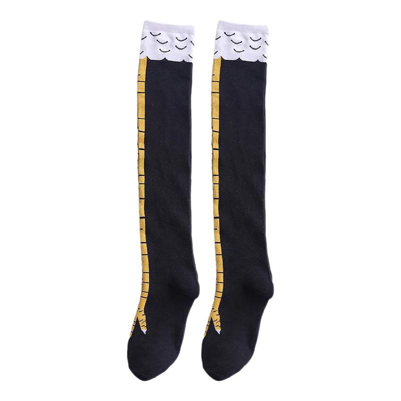 Men Women Funny 3D Chicken Socks Print Cartoon Cosplay High Flexibility Thigh High Sock Cotton Fashion Thin Toe Feet