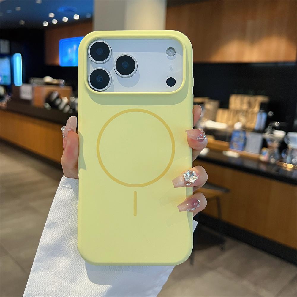 Luxury Hight Quality Liquid Silicone Phone Case for IPhone 15 16 17 Pro Max Air for Magsafe Wireless Charging Cover for Apple 14 13 12