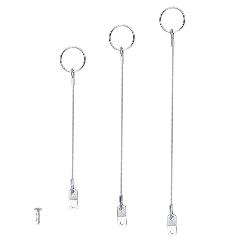 150mm/240mm/300mm Lanyard Cable Stainless Steel Safety Tether Wire Quick Release Pin Lanyard Safety Wire for Boat Marine
