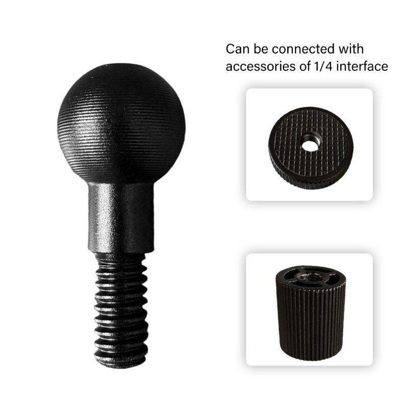 Pack of 2 Aluminum Ball Head to 1/4inch Thread Adapter for Camera Mount Accessories in Photography Live Streaming and Motorcycle Navigation