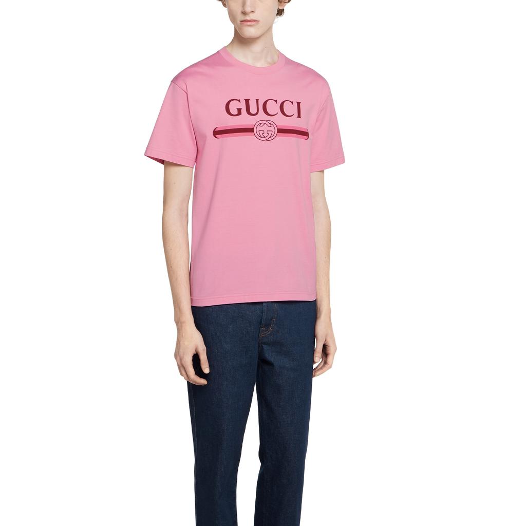 Gucci Logo Printed Jersey T Shirt 796395-XJHDH-5139
