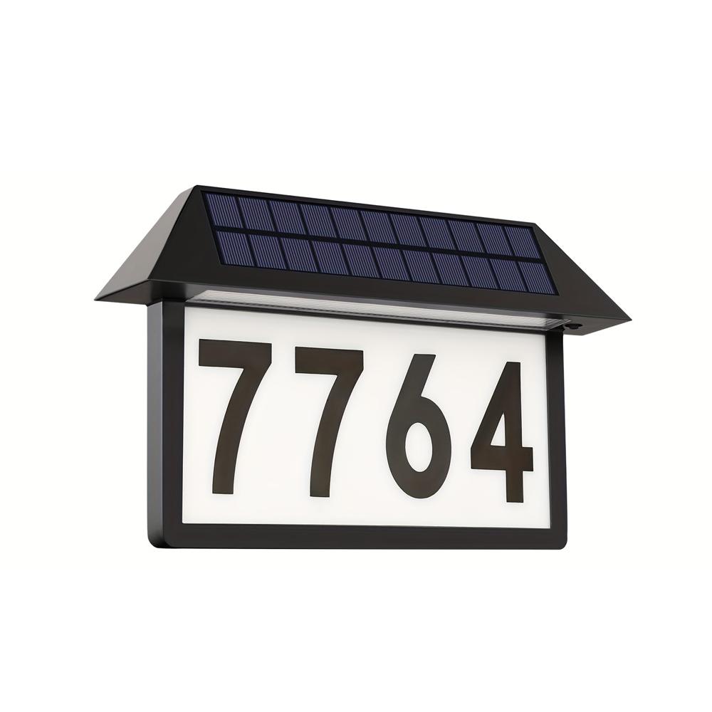 Solar House Number Light Outdoor Waterproof LED Address Sign Lamp Wireless Sunpower Garden Door Decorative Plaque Wall Light