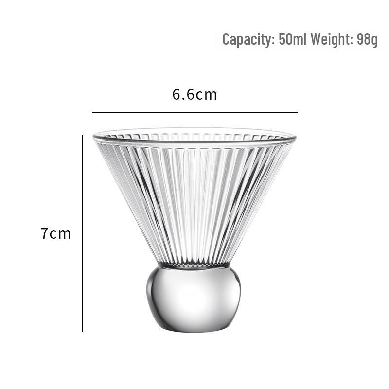 Faceted Japanese Martini Glass - Stylish Cocktail & Ice Cream Cup