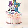 7Pcs Rolling Into 10 Theme Cake Toppers Sets Roller Skate Happy 10th Birthday Themed Set Cake Decoration Girls Club Rolling 10 Years Old Supplies