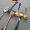 8 stk speil fargerikt servisesett rustfritt stål servisesett middagsfruktgafler bestikksett Oppvaskmaskinsikkert bestikksett