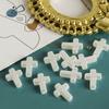 60pcs White Cross Loose Spacer Beads Handmade Bracelet Necklace Accessories  Necklace