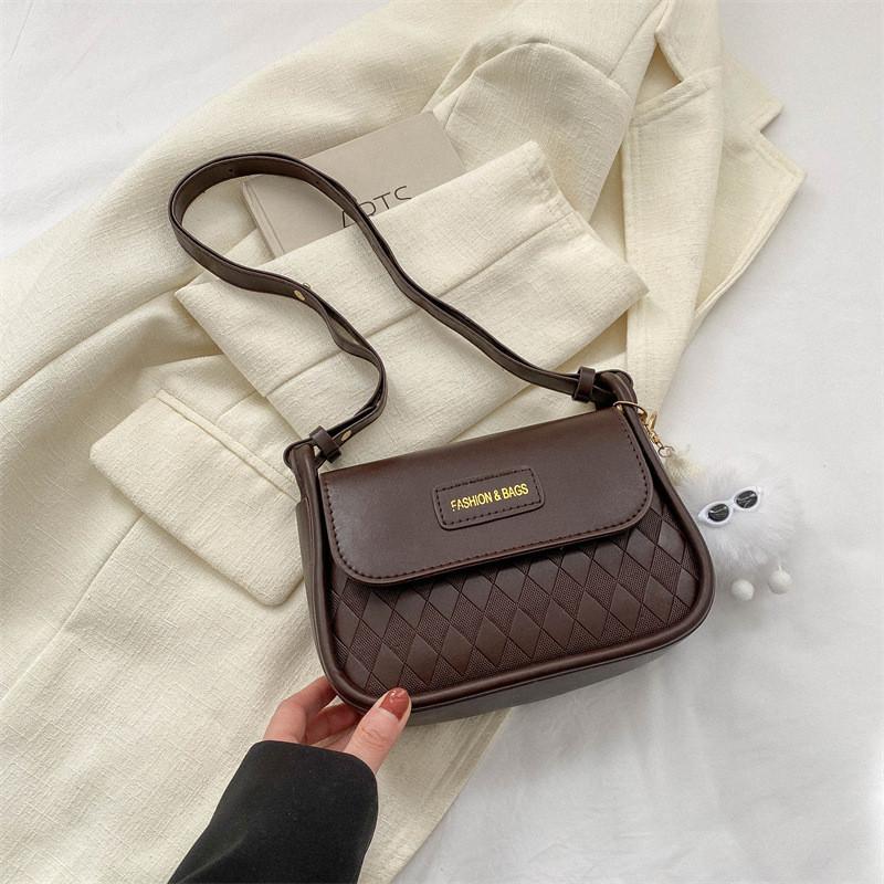 Trendy Minimalist Small Square Bag For Women Street Style Pu Leather Handbag