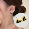 Trendy Exquisite Gold Color Stainless Steel Heart Shape Pendant Necklace Earrings for Women Valentine's Day Gift Jewelry Sets