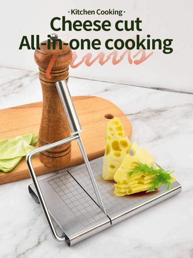 Edelstahl Käse- & Brotschneider mit Skala