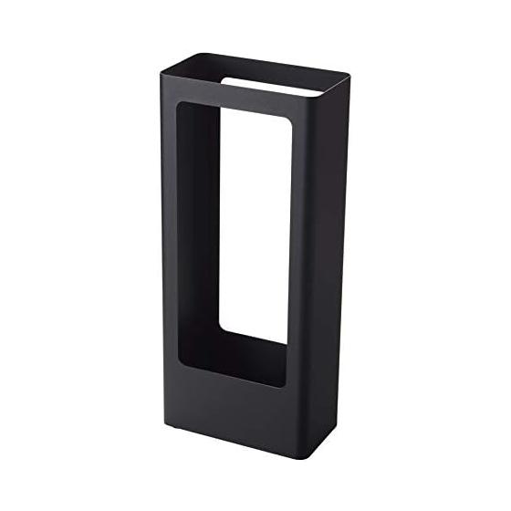Yamazaki Jitsugyo Slim Usa Tate Black Approx. W22XD12XH50cm Tower with removable water tray Height 50cm Stable 4929