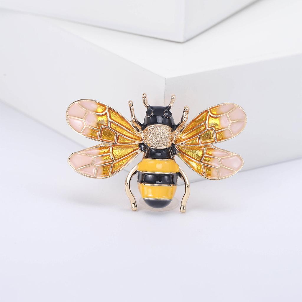 Drip Oil Painted Bee Brooch Delicate Gay Insect Corsage