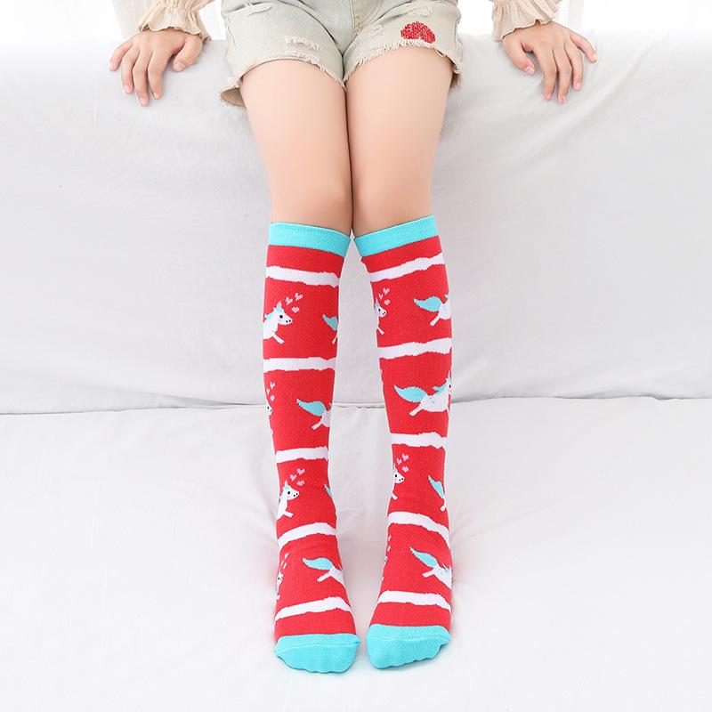 Children's Spring & Fall Over-the-Knee Cotton Socks - Cute Animal Cartoon Princess Mid-Calf Style