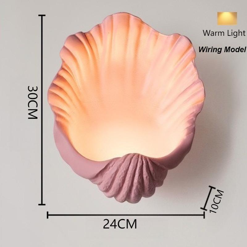Retro Shell Wall Lamp Led Art Bedside Wall Lights Aesthetic Design Elegant Night Lamp Indoor Home Mood Lighting Decoration