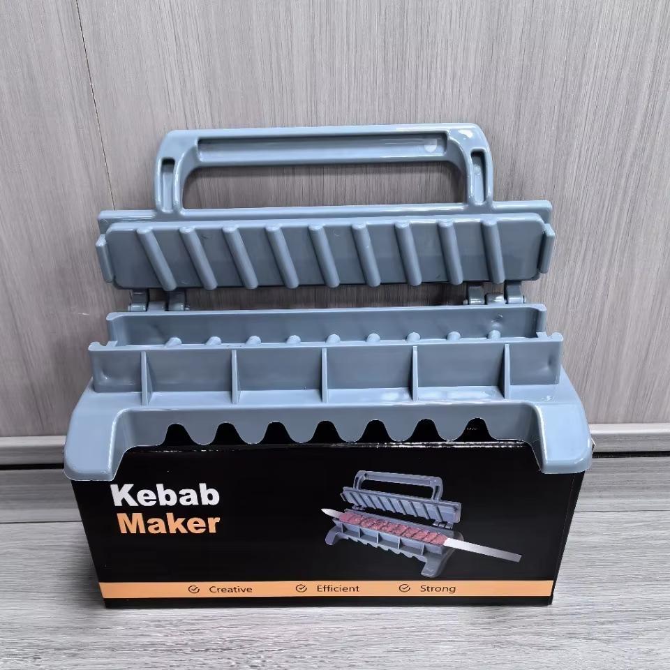 Row Kebab Maker Bbq Meat Skewer Machine Kebab Press Maker Reusable Plastic Bbq Skewer Maker Kebab Preparation BBQ Tool