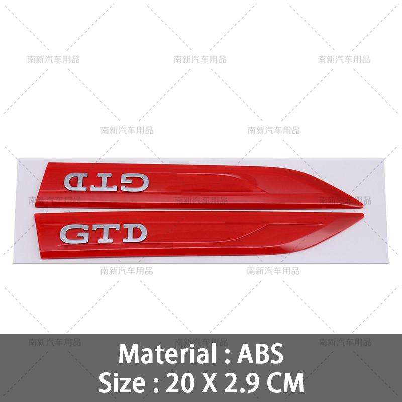 2026 Hot For Volkswagen VW 3D ABS  GTI GTD Emblem Badge Car Door Fender Stickers For  Volkswagen VW Golf 4 5 6 7 8 MK3 MK4 MK5 M