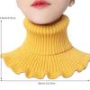 Women Knitted Fake Collar Scarf Warm Turtleneck Neck Warmer Detachable Winter Windproof False Scarf