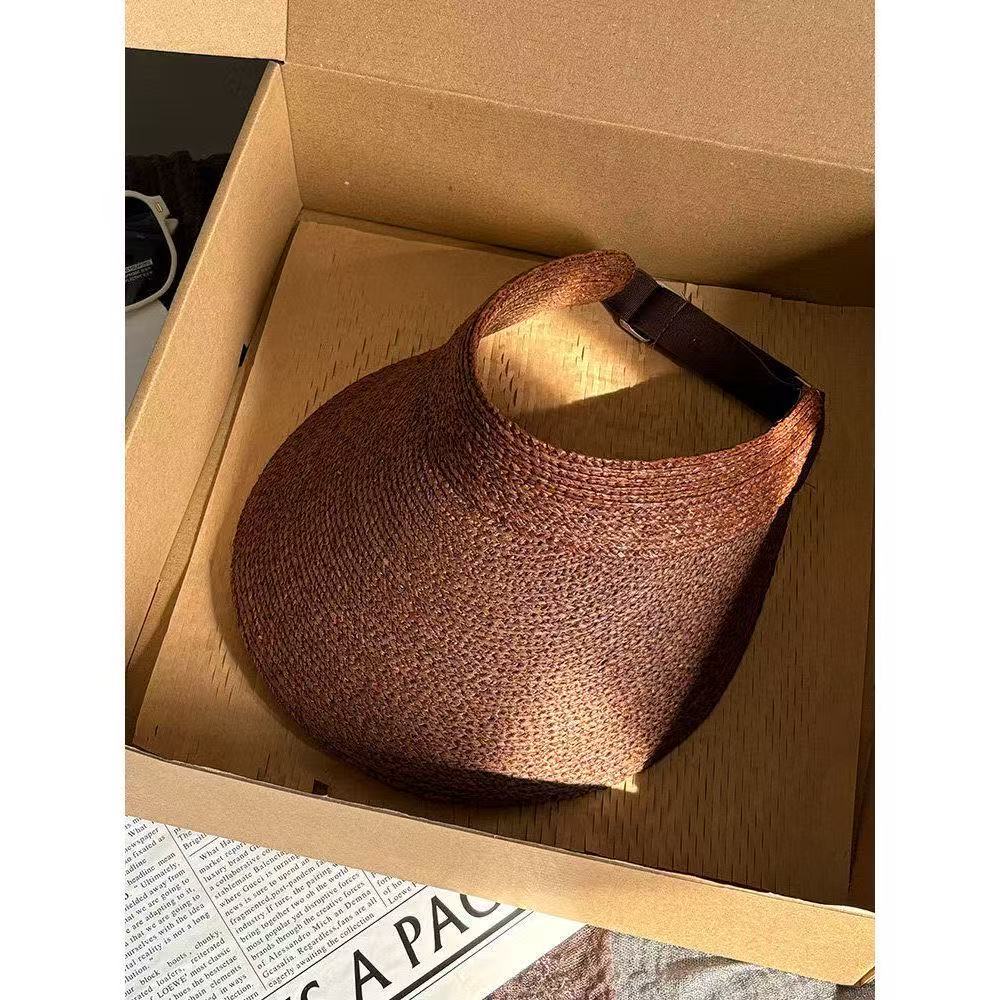 Lafite empty top hat women's summer eaves sun protection sun hat outdoor travel can be folded and stored straw sun hat