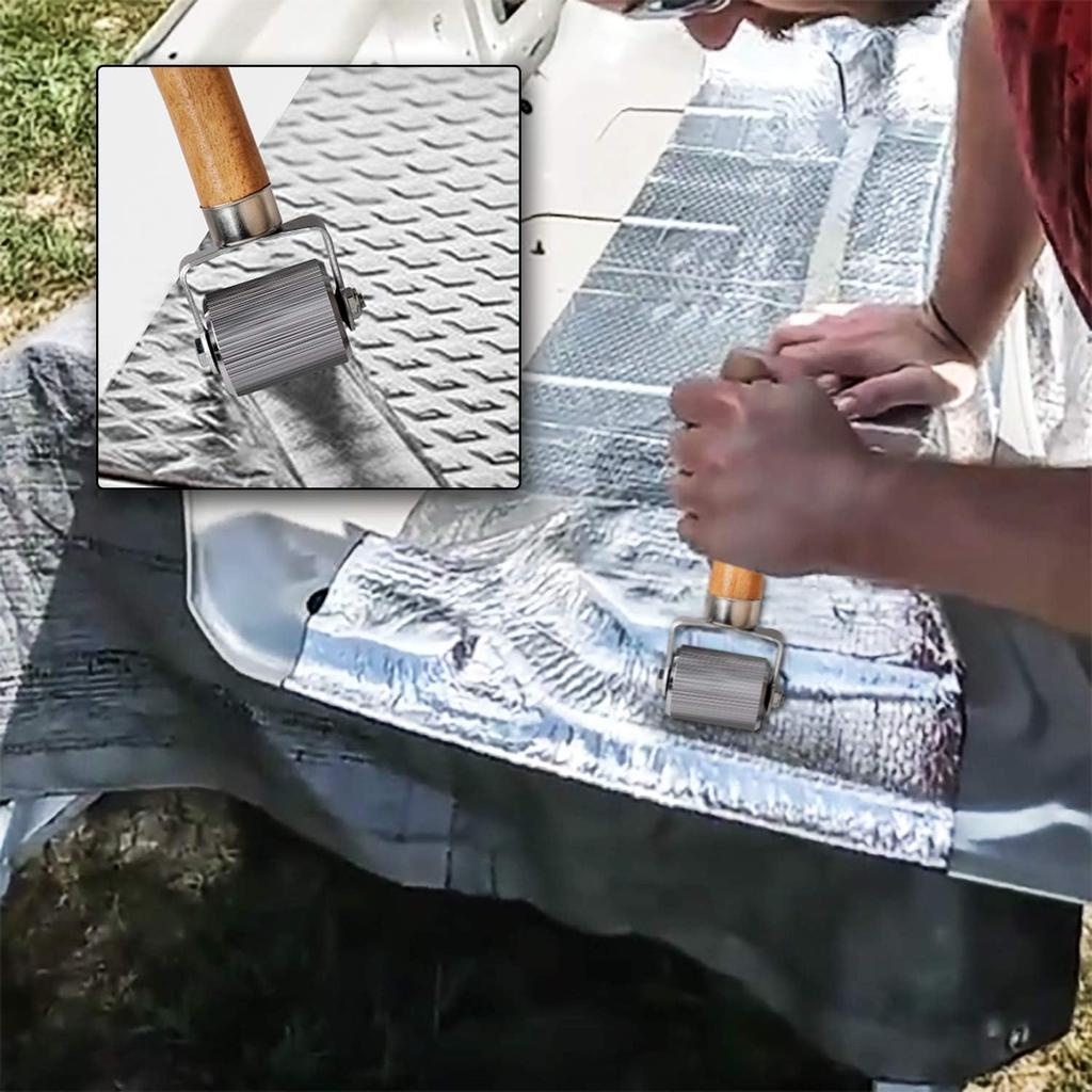 Car Sound Deadening Roller Metal Installation Tool 3 Pcs for Auto Noise Roller Car Sound Deadener Application Installation Tool Rolling Wheel