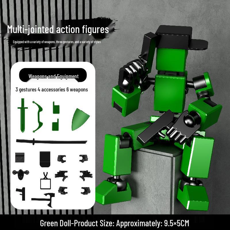 Lucky 13 Articulated 3D Printed Mini Action Figure with Personalized Joints