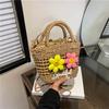 Summer Woven Handbag Women's 2025 New Small Fresh Literary Straw Bag Foreign Style Holiday Style Hollow Shoulder Bag