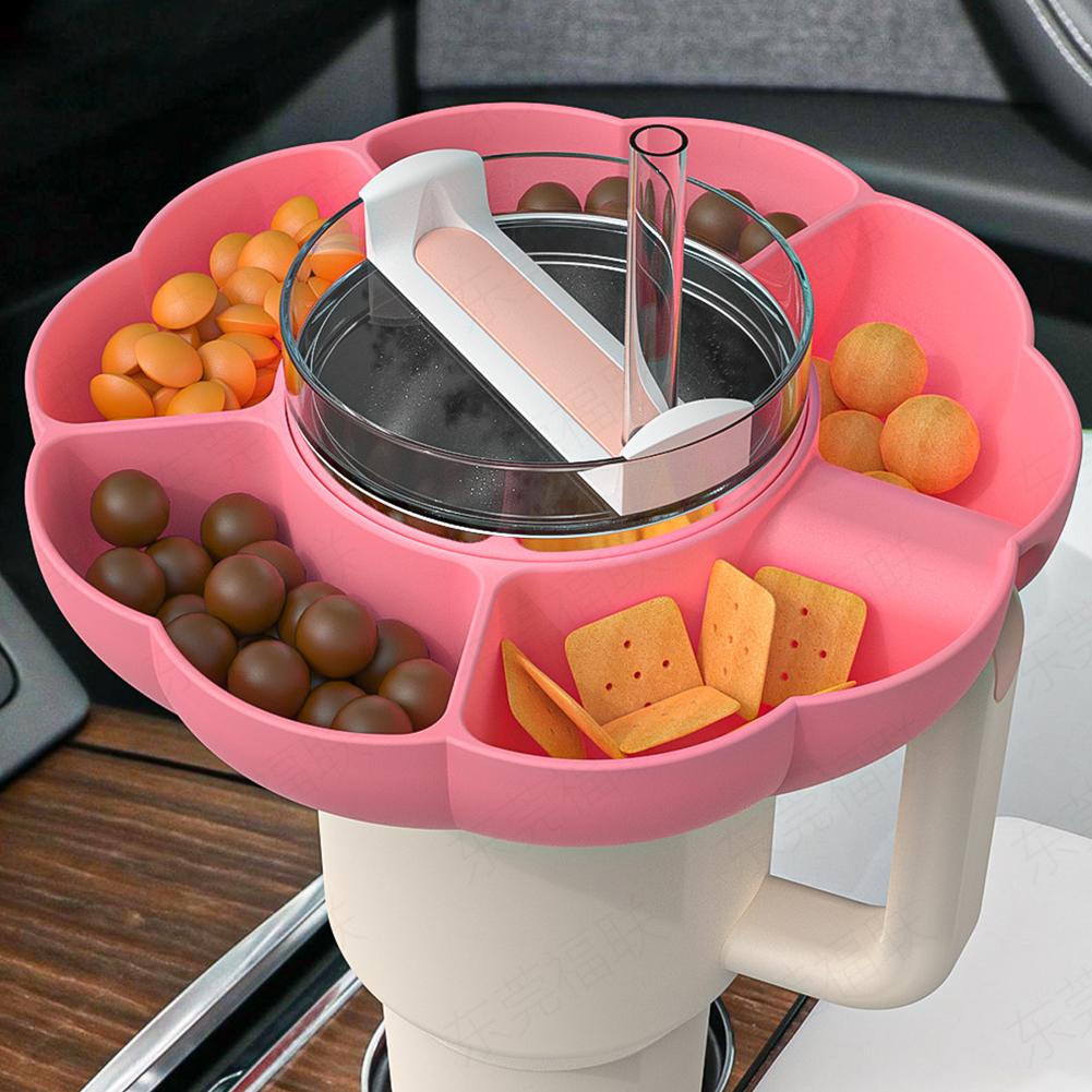 Silicone Snack Tray For 40 Oz Tumbler With Handle Cup Accessories Suitable For Parties Movies Shopping Driving