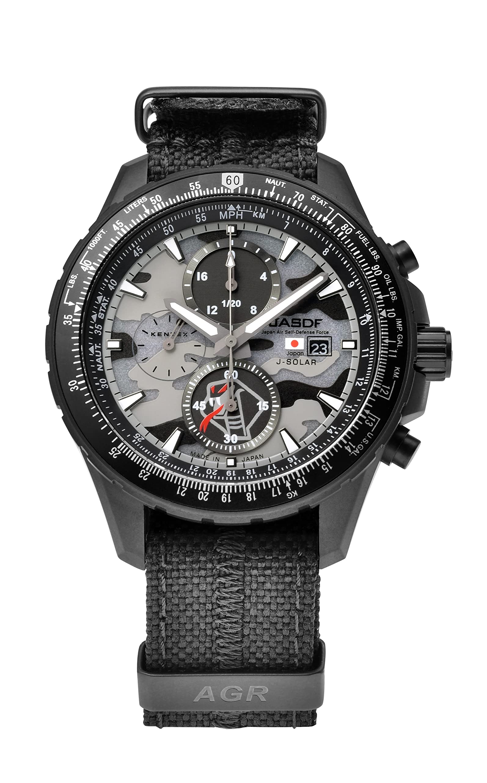 

Годинник Solar Chronograph Air Force Solar Pro Flight Instruction Group Model Black [KENTEX] Self-Defense S802M-02 Men s чорний