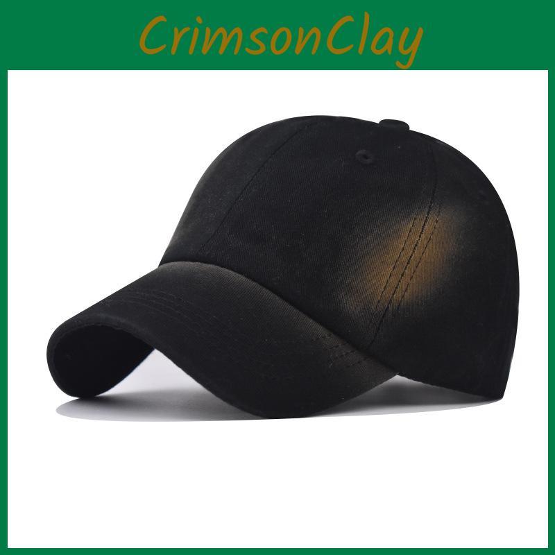 Denim Cotton Washed Baseball Hat With Adjustable Strap For Year Wear Round