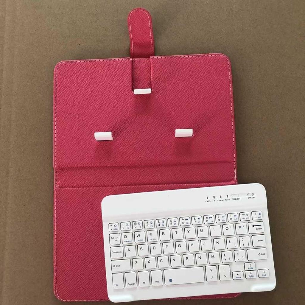 Universal Mobile Phone Keyboard  +  Leather  Case Set Portable Wireless Bluetooth-compatible