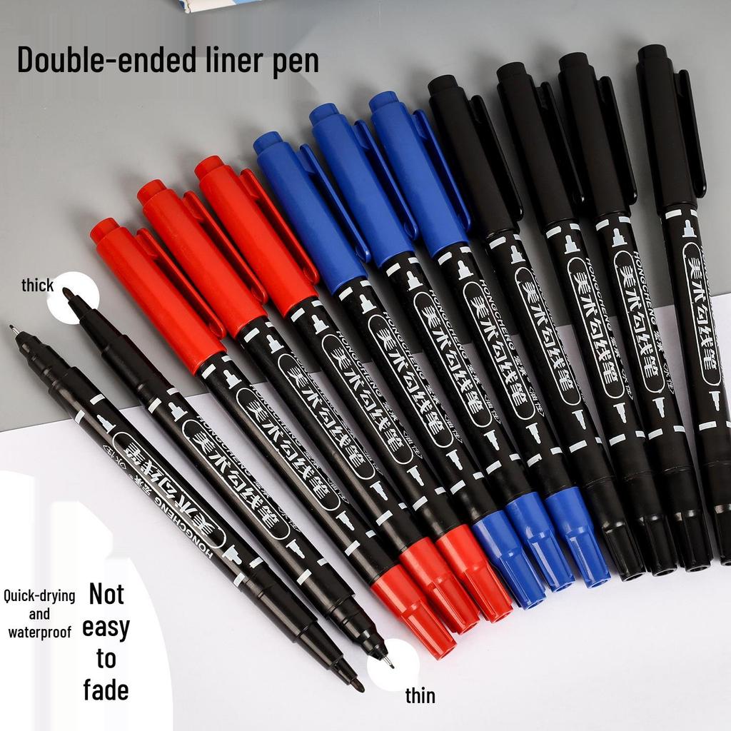 Creative Double-Ended Oil-Based Quick-Drying Art Marker Pen Set