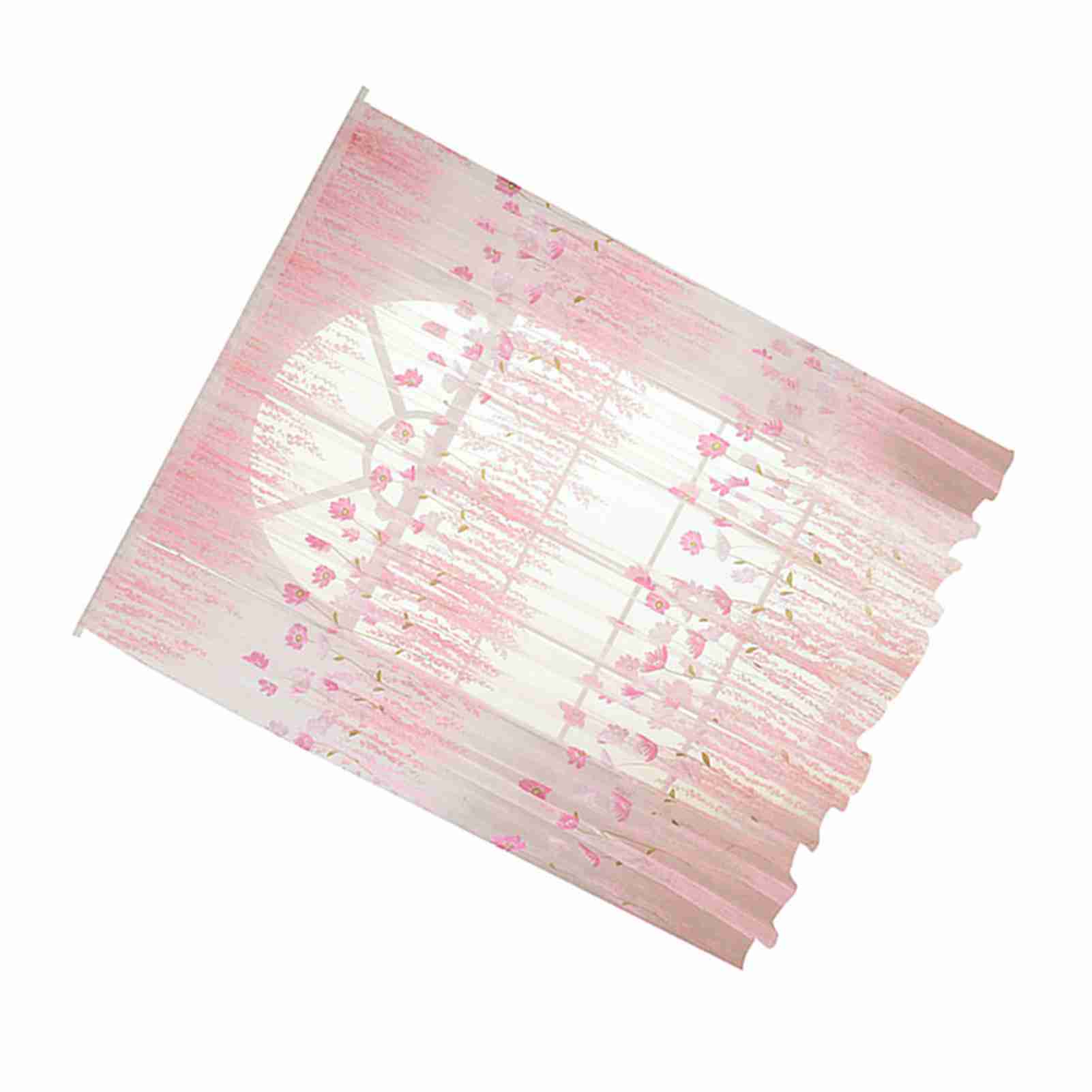 

Polyester Floral Pattern Window Tulle Voile Curtain Bedroom Living Room Decor (Pink)