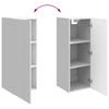 Wall Mounted Cabinet High Gloss White 33 x 34.5 x 90 cm Particleboard