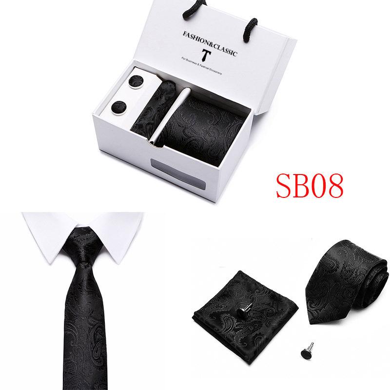 Men's Tie Gift Set: Striped & Polka Dot Tie, Pocket Square, Cufflinks