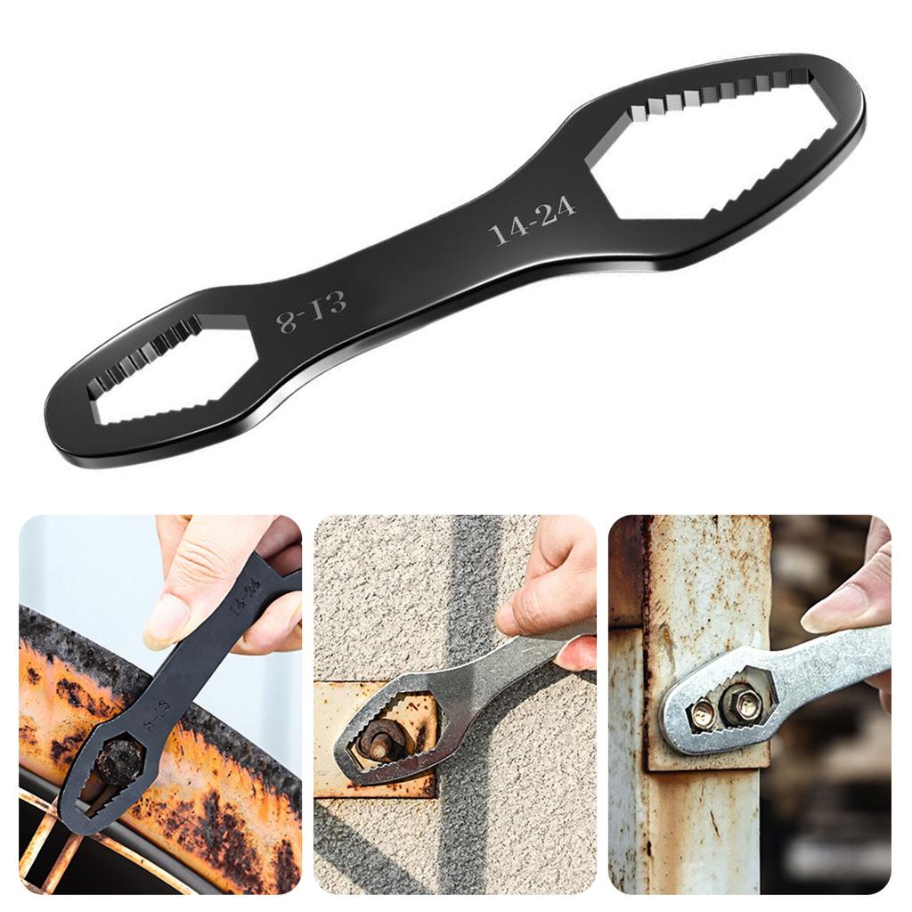 8-24mm Universal Wrench Selves Tightening Adjustable Glasses Wrench Board Double Head Spanner Hand Tool for Factory