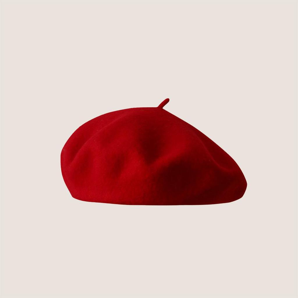 Vintage Wool French Beret for Women Solid Fashion Simple Casual Beret Solid Classic Breathable Soft Comfortable Hat for Fall Winter