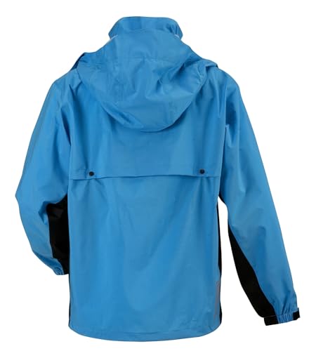 [Document] Rain Suit with Helmet Compatible Hood, Breathable and Waterproof, Turquoise, 4L