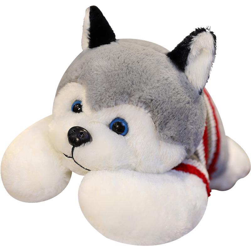 Husky Plush Sleeping Pillow Toy for Kids - Cute Cartoon Design
