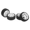 4Pcs 1Celsius10 RC Tires Plastic Rubber Smoothly   Strong Cushioning RC Wheels Replacement for    01  02