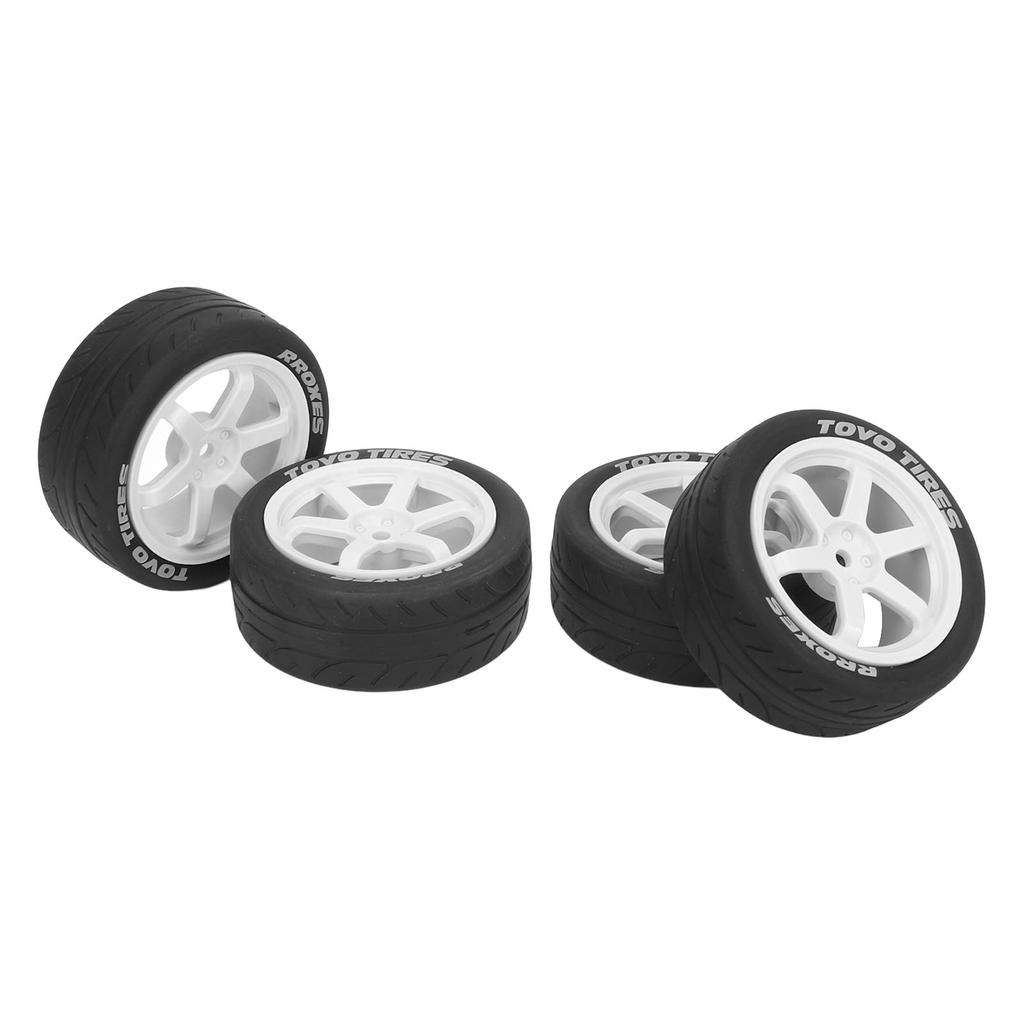4Pcs 1Celsius10 RC Tires Plastic Rubber Smoothly   Strong Cushioning RC Wheels Replacement for    01  02
