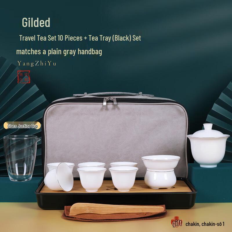 Dehua White Porcelain Sheep Fat Jade Tea Set