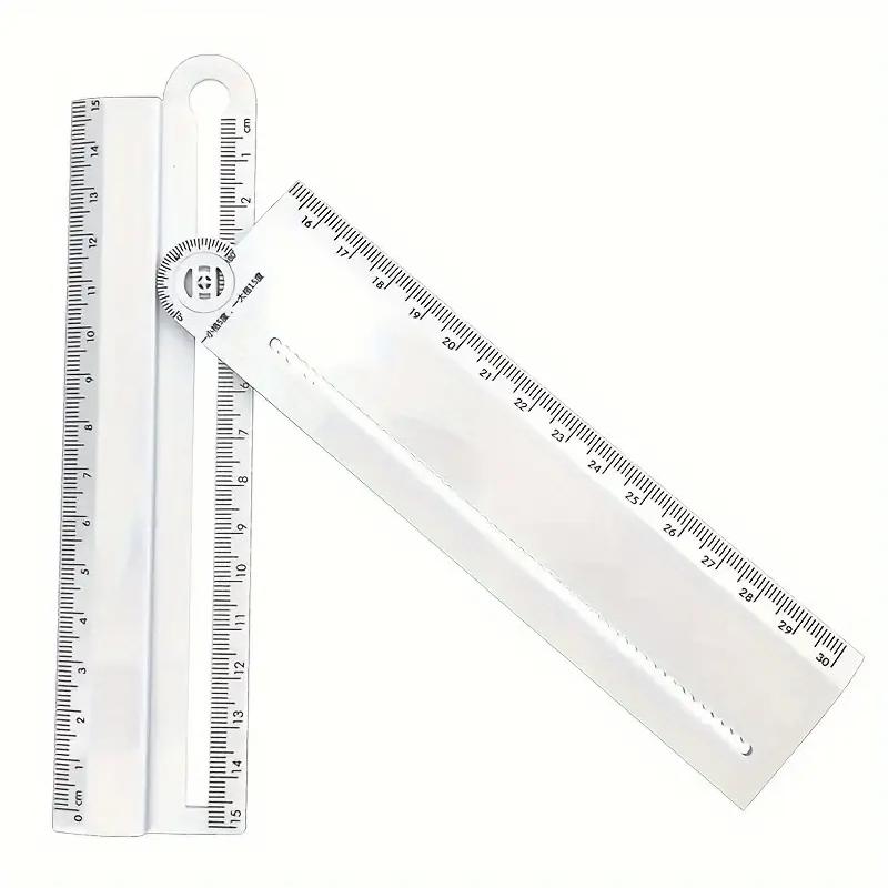 

Multi functional folding geometric drawing ruler, used for drawing geometric templates with angle measurement in school offices белый