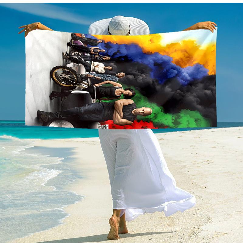 Ultra-Soft Beach Towel with Fast & Furious Theme,Ideal for Pool - Camping, Diving - Perfect Travel Essential, Vibrant Beach Towel.